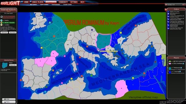 WarLight: 2v2 Imperium Romanum - G4P5 - Andersault & Ineffable смотреть онлайн