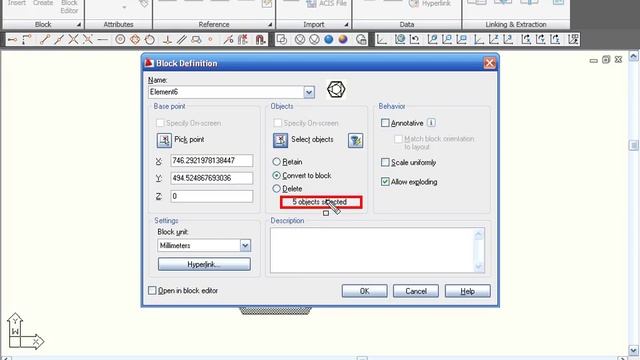 Блоки и DWG ссылки. Описание блока. Урок 100 смотреть онлайн