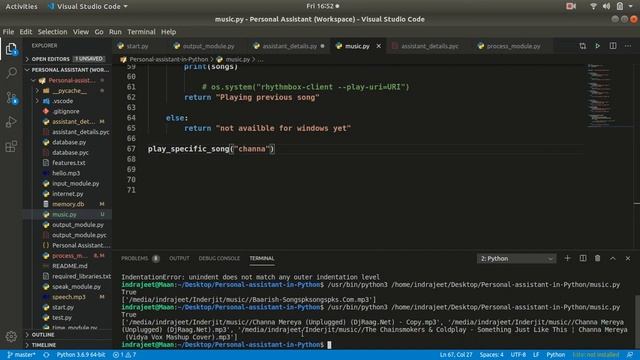 14. playing specific song | Personal assistant in Python | Hindi смотреть онлайн