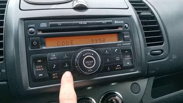 Быстрый ввод код магнитолы Nissan Note