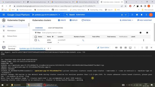Build and Deploy a Docker Image to a Kubernetes Cluster [GSP304] смотреть онлайн