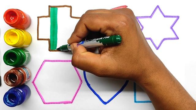 easy drawing shape, learn 2d shape for kids, nursery rhymes, preschoolers educational video 260 смотреть онлайн