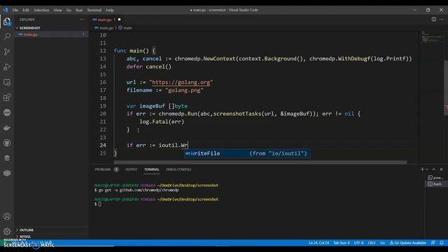 Take Screenshot of Web Page using Go | Golang Tutorial Beginners смотреть онлайн