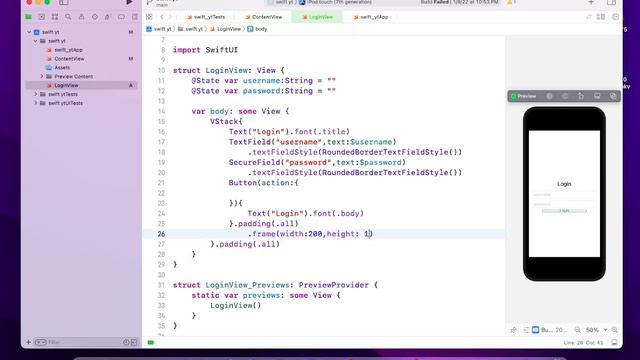 😍 #3 Login Form in IOS Development 🥳 | Swift | Swift UI | TextFields | Button | Text 🤩 🖖 ✅ смотреть онлайн