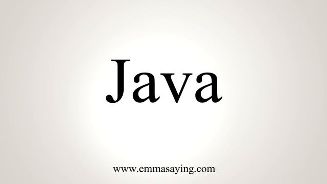 How To Pronounce Java смотреть онлайн