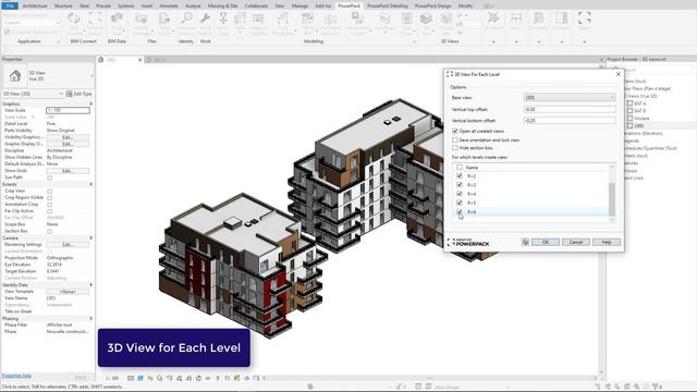 PowerPack for Revit - 3D Views Command смотреть онлайн