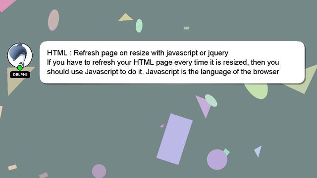 HTML : Refresh page on resize with javascript or jquery смотреть онлайн