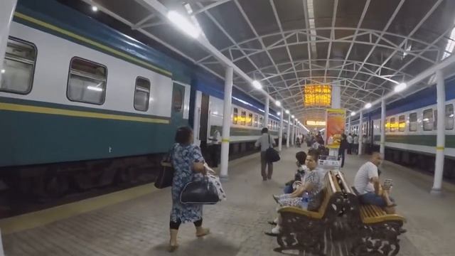 Южный вокзал Ташкента , Жд транспорт в Узбекистане , поезд Афросиаб смотреть онлайн
