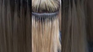 Наращивание на густые волосы с ровным срезом, всего 250 прядей? #shorts