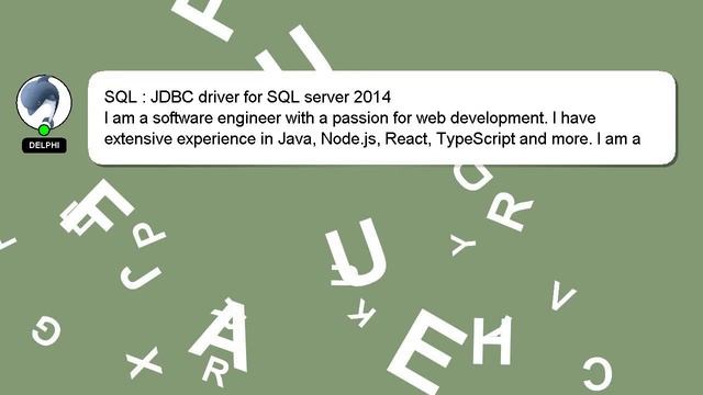 SQL : JDBC driver for SQL server 2014 смотреть онлайн
