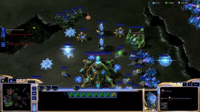 Starcraft 2 HotS - Gold - Protoss Void Rays - Game 48 - 3v3 смотреть онлайн