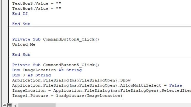 Userform In Excel Vba - 3 | Add Image