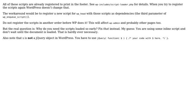 Wordpress: WP_enqueue_script() loads them always in wp_footer()? (2 Solutions!!) смотреть онлайн