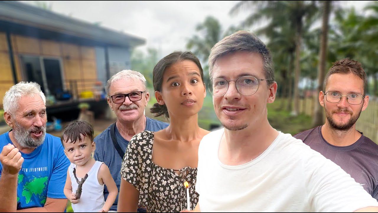 Новоселье, показываем гостям наш домик в джунглях // Теперь сплю на диване // стройка за 100$ смотреть онлайн