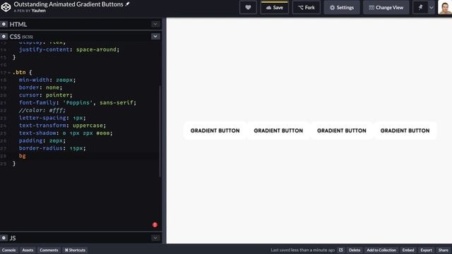 CSS Эффекты #11 Анимированные кнопки с градиентом | HTML, CSS (SCSS) смотреть онлайн