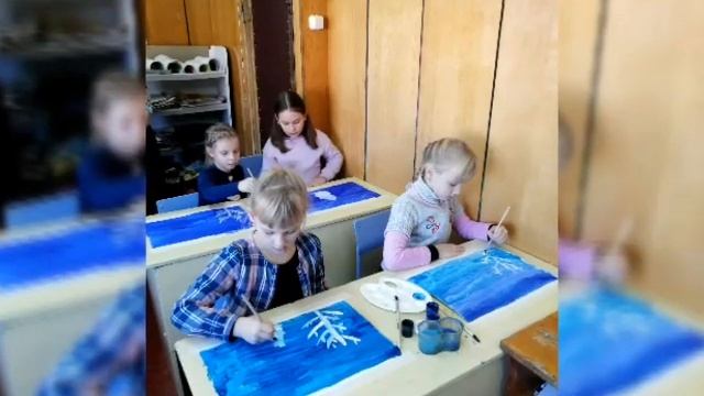 Открытый урок "Зимний лес" преподаватель Смолякина О.В. смотреть онлайн