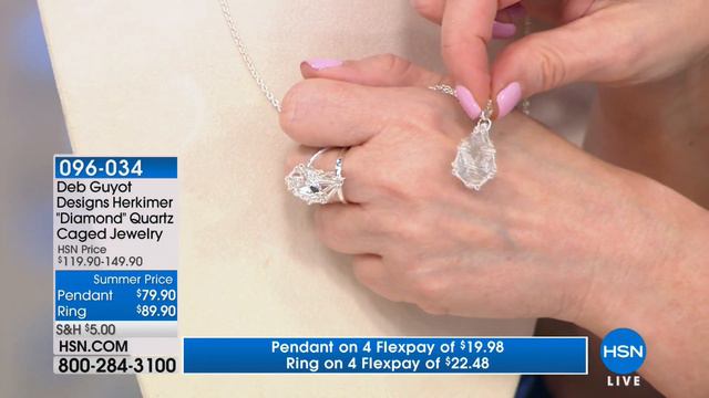 Deb Guyot Designs Herkimer "Diamond" Quartz Caged Pendan... смотреть онлайн