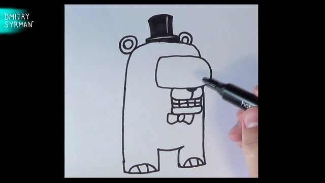 Как нарисовать Амонг Ас Олд Фредди ФнаФ How to draw Among Us Old Freddy FnaF