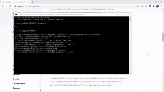 Laravel Tutorial 01. Install dan Create Project Laravel 7.x смотреть онлайн