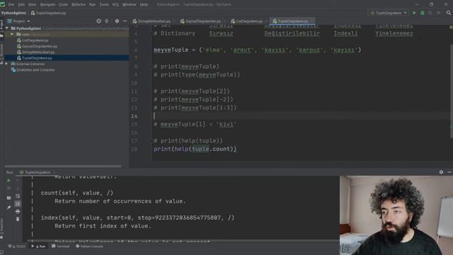 PYTHON Eğitimi 6 - Tuple Değişkeni ve Metodları смотреть онлайн