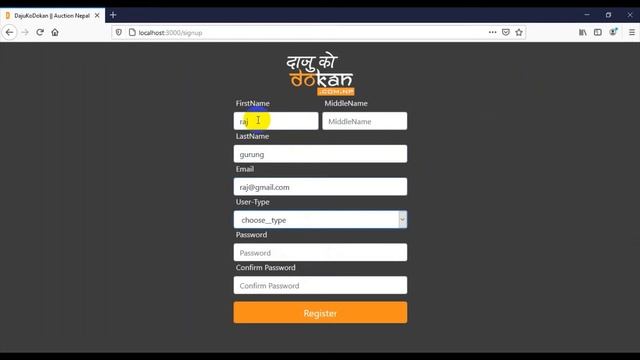 Web Application (React JS and Node JS) Auction Nepal (Daju ko Dokan) смотреть онлайн