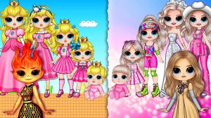 Принцесса Пич, Барби, Эмбер и М3ган растут и становятся мамами  Идеи из бумаги DIY