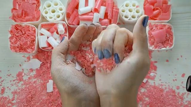 Crushing Winey Red Soap Rose And Boxes With Starch- Asmr-  Crunchy Sound- Oddly Satisfying
