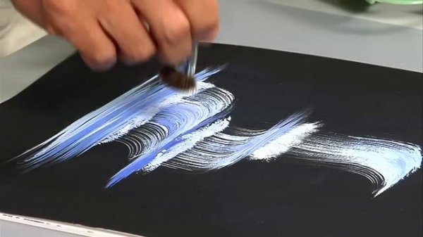 One Stroke Waterfall Painting //The Joy of Crafting