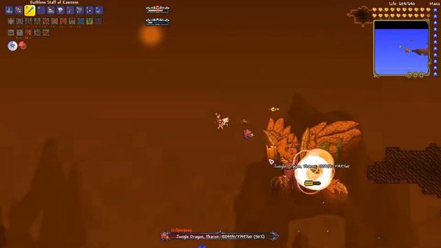 Master Death Mode Yharon with pre-moon lord gear | Terraria calamity mod смотреть онлайн