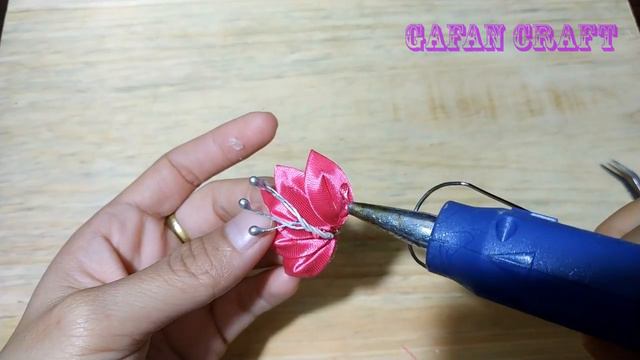 DIY | flower from sattin ribbon | bunga dari pita satin смотреть онлайн