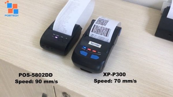 So sánh tốc độ in POS 5802DD vs Xprinter XP P300 #Bluetooth #Postech #Xprinter