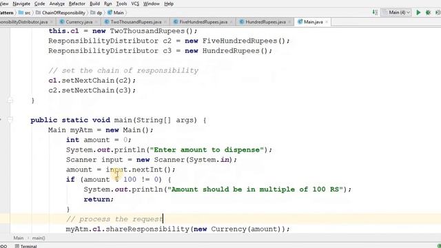 Chain of Responsibility Demo1 ATM смотреть онлайн