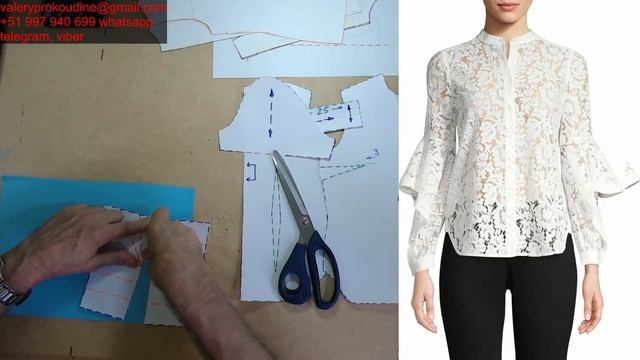 Моделируем блузку. Modelado de blusa #курсы кройки и шитья #diseño de modas смотреть онлайн