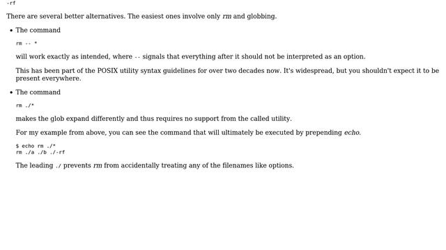 Are there any disadvantages of using rm $(ls) to delete files? (2 Solutions!!) смотреть онлайн