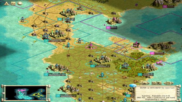"Civilization III", random tribe - Sumeria #27, Monarch difficulty, no commentary смотреть онлайн