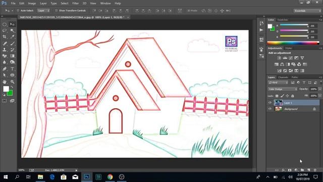 HOW TO CONVERT IMAGE INTO PENCIL SKETCH || Adobe Photoshop - 2019 смотреть онлайн