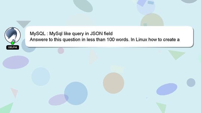 MySQL : MySql like query in JSON field смотреть онлайн