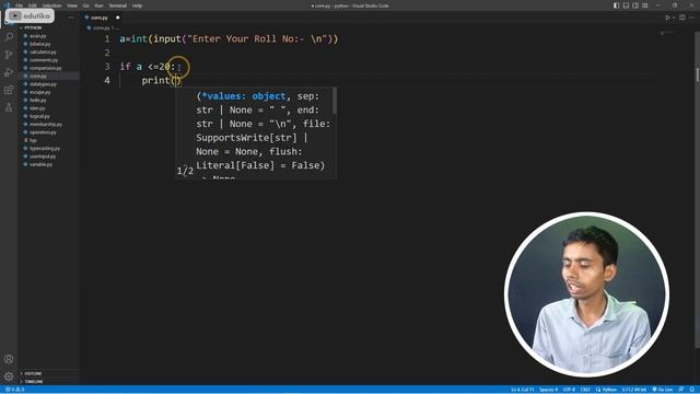 Python Tutorial: Python Conditional Statements If and If Else Tutorial | edutika смотреть онлайн