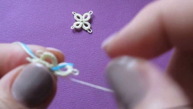 Как спрятать нить ? Фриволите иглой.(hide the thread) смотреть онлайн