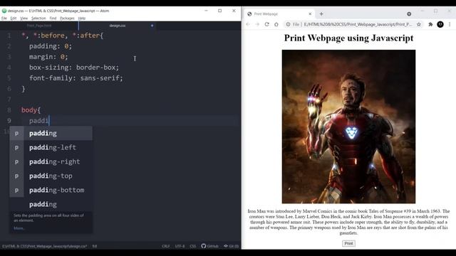 How To Print a Webpage Using Javascript ??? смотреть онлайн