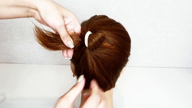 Быстрый валик из Хвоста на Короткие волосы. БЫСТРЫЕ ПРИЧЕСКИ. Ponytail Fast Hairstyle On Short Hair