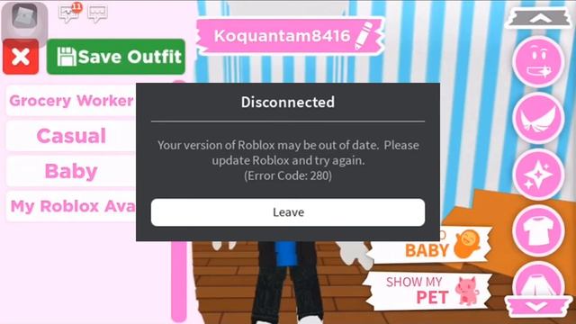 Roblox Error Code 280 - IOS смотреть онлайн