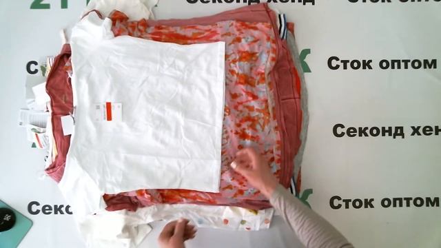 #4576 Женские футболки сток цена 1350 руб. за 1 кг. вес 6,8 кг. в лоте 59 шт./9180 руб/155 руб смотреть онлайн