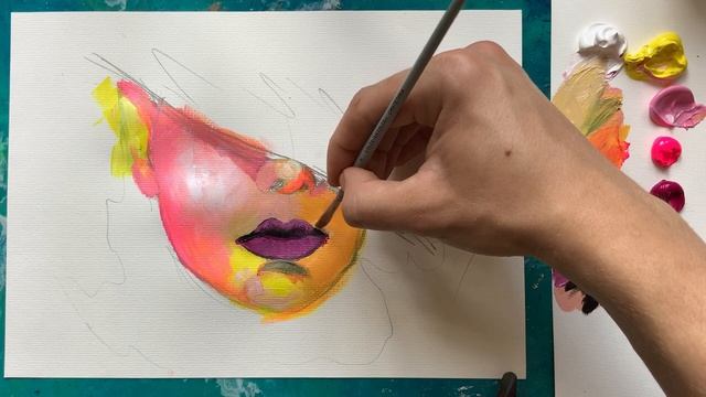 Как нарисовать портрет в стиле Поп-Арт / Рисование акрилом / Уроки рисования для начинающих смотреть онлайн