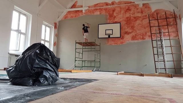 Natrysk hydrodynamiczny gipsu szpachlowego AIrlessco HSS 9000. смотреть онлайн