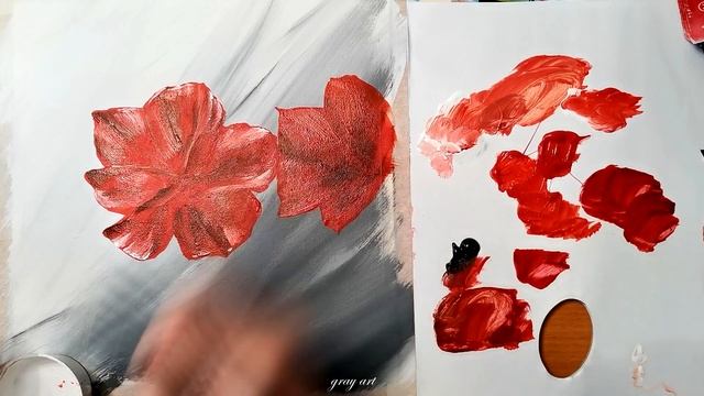 Яркие цветы акриловыми красками / Лёгкие рисунки / Творчество смотреть онлайн