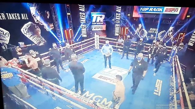 Оглашение результатов Ломаченко-Лопес