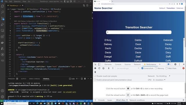Comparing useTransition vs useDeferredValue hooks in React 18 смотреть онлайн