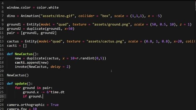 Dino-Game на Python за 50 строк кода! смотреть онлайн