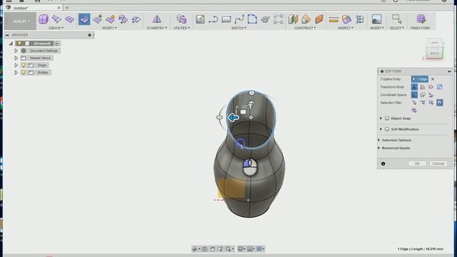 Начинаем скульптинг во #Fusion360